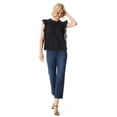 thumbnail image 6 of Jessica Simpson Women's and Women's Plus Size Ruby Flutter Woven Top, 6 of 8