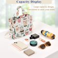 thumbnail image 5 of FORMRS Womens Corduroy Tote Bag Crossbody Shoulder Handbag with Pocket, White Christmas Cups, 5 of 7