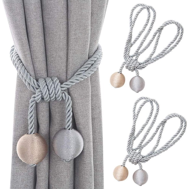 Juego de 2 abrazaderas para cortinas - Abrazaderas para cortinas trenzadas Hebillas para cortinas Abrazaderas para cortinas - Hebillas para cortinas