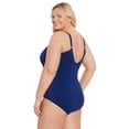 thumbnail image 3 of Time and Tru Women's V Wire Swimsuit, 1-Piece, Sizes XS-3X, 3 of 5