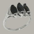 thumbnail image 2 of LBG British Made 14k White Gold Natural Sapphire Womens Promise Ring - 33 size options - Size 9.5, 2 of 5