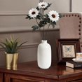 thumbnail image 3 of 3PCS 12.6 Inch Vintage White Artificial Sunflower with Black Leaves, Faux Silk Stem Dried Flower Style for Autumn Home Wedding Birthday Indoor Outdoor Party Decor, 3 of 5