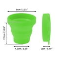 thumbnail image 2 of Unique Bargains 1 Pc Collapsible Cups Portable Folding Cup Folded Height 2cm Camping Water Cup 100ml Green, 2 of 5