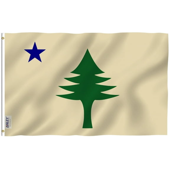Anley 3x5 Foot Maine State Flag - Maine ME 1901-1909 Flags Polyester