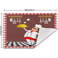 thumbnail image 3 of Kitchen Chef Cloth Placemats Set of 4,Retro Cartoon Fat Chef Cook Pattern Linen Table Mats,Heat Resistant Woven Placemats Non-Slip Dining Table Place Mats for Kitchen,Cafe,Home Decor (18" L x 12" W), 3 of 6