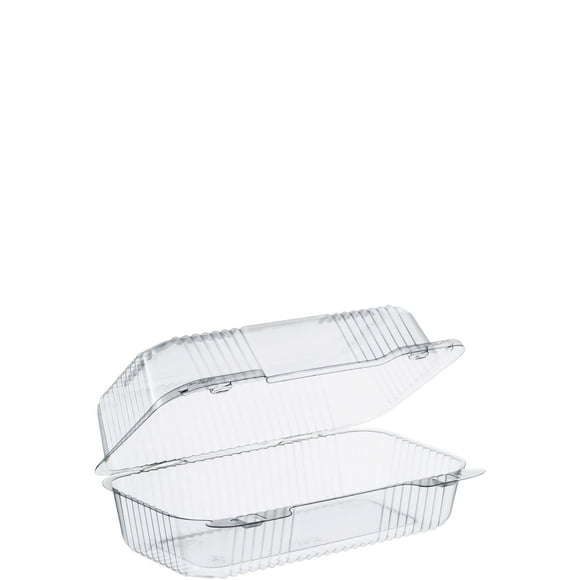 Contenedor con bisagras Dart C35UT1 transparente de 9 pulgadas (caja de 250)