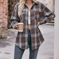 thumbnail image 5 of Yigetop Womens Plaid Shirt Casual Fashion Loose Plaid Shirt Casual Fashion Loose Plaid Shirt Women’S Shirts Red 2XL, 5 of 8