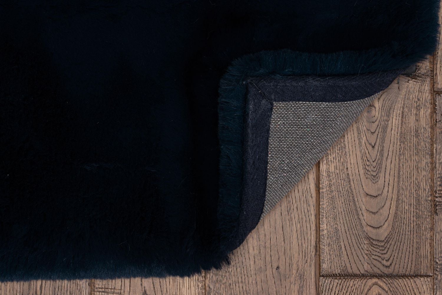 Maven Faux Rabbit Navy 3 ft. x 5 ft. Accent Rug