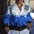 thumbnail image 5 of Camisa de moda para hombre, ropa informal de negocios para hombre, impresión de patrón 3D HD, cómoda, informal, suave, talla grande 5XL, 5 of 5