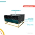 thumbnail image 4 of Mesa para café blanca negro 6.49 pulg Pido Todo MPC01WH-A2, 4 of 7