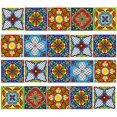 thumbnail image 1 of Square Art Tile Stickers, Decorative Tile Stickers, 20 PCS Waterproof Adhesive Kitchen Backsplash Decals Removable Colorful Peel & Stick Wall Paper, for Living Room Home Decorative, 1 of 8