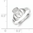 thumbnail image 2 of 925 Sterling Silver Claddagh Ring Celtic, 2 of 6