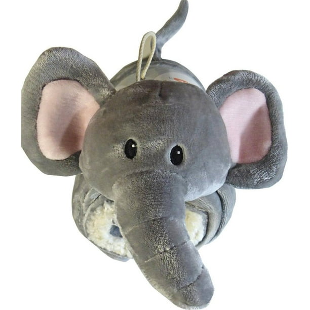 Little Miracles Baby Blanket & Plush Elephant Snuggle Me Sherpa