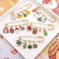 thumbnail image 2 of Pins Bag Decoration Snowman Jewelry Gift Tightening Safety Pins Christmas Brooches Dress Shawl Clips Waistband Pin, 2 of 4