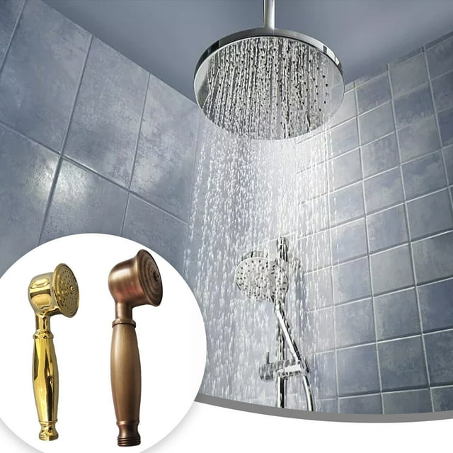 Pommeau de Douche Rétro Portable pour Salle de Bain, Pulvérisateur de Robinet Haute Pression Résistant à l'Usure Support de Douchette