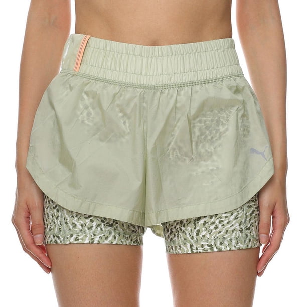 Short Puma Marathon 2IN1 Woven para Mujer 521380-33 verde claro L