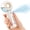 Ivory, variant on TOBTOS Turbo Airflow 4-Speed Rechargeable Handheld Misting Fan with LED Display, Pink