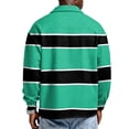 thumbnail image 5 of Hearthz S-4XL Plus Size Waffle Mens Shirts Long Sleeve Casual Big and Tall Collared Striped Button Down Shirt for Men Textured Knit Shirt Jacket with Pockets, 5 of 5