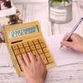 thumbnail image 4 of Calculadora Multifuncional Bamboo Calculadora Electrónica Contador De 12 Dígitos Solar Y Batería Doble Para La Escuela Minorista Minorista Minorista, 4 of 7