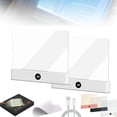 thumbnail image 1 of Smart LED Book Light Treasure Box, Rechargeable Flat Reading Lamp Full Page Light Portable Multi Brightness Color Student Eye Protection Night Dimmable Panel Plate 3 Colors Timer for Readers(2*White), 1 of 10