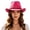 Hot Pink, variant on Womens Hat Unisex Western Cowboy Hat Retro Wool Fedora Classic Style Hot Pink One Size