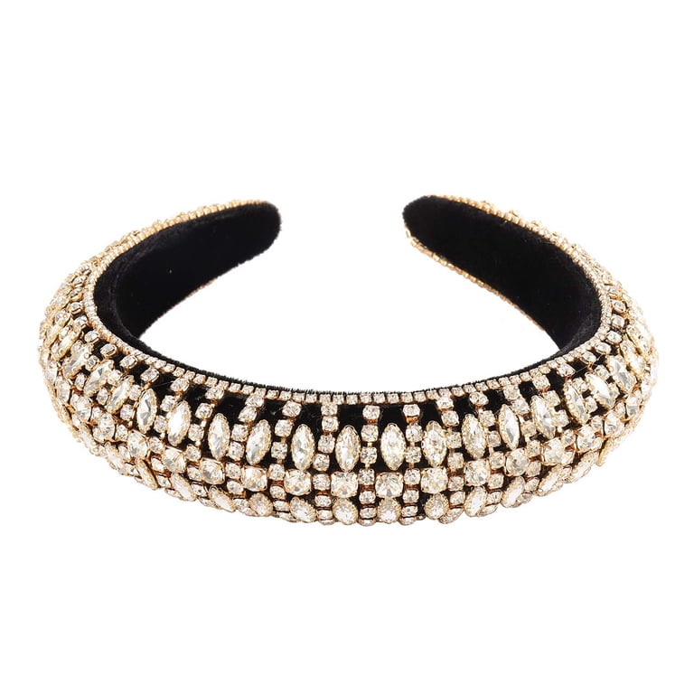 Rhinestone Crystal Padded Headbands for Women Colorful  display picture 2