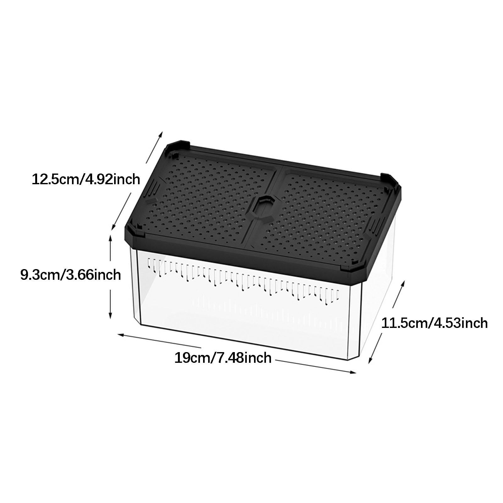 Fzaqwen Reptile Enclosure Terrarium Hatching Case Carrier Easy Cleaning Breeding Box for S