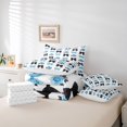 thumbnail image 6 of Manfei Chic Bow 7-Piece Twin Bedding,Blue Dreamy Bowtie Bedding Comforter Set,Reversible, 6 of 7
