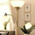 thumbnail image 3 of Brightech Sky Dome Double LED Torchiere 72 Inch Floor Lamp, Brass, 3 of 9