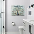 thumbnail image 6 of Peacock Canvas Wall Art Pictures Decor God Says You Are Bible Verse Painting Inspirational Quotes Prints Modern Artwork Framed Home Decoration for Bathroom Bedroom Living Room 16''''x12'''', 6 of 6