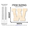 thumbnail image 2 of Unfinished Wood Varsity Team Font - W Shape 16" / 3/4", 2 of 3