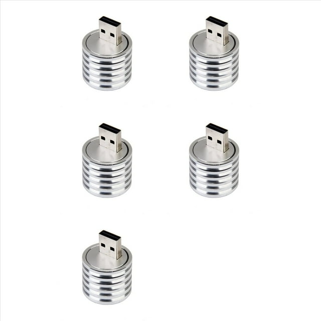 5X Aluminio 3W LED USB Enchufe de Lampara Linterna Proyector Luz
