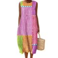 thumbnail image 1 of Vestido largo Akivide para mujer, estampado floral bohemio de verano con bolsillos, 1 of 3