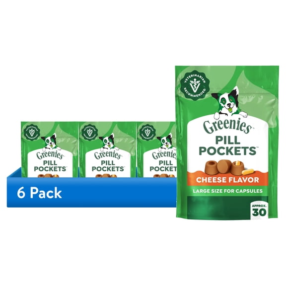 Greenies Pill Pockets Tablet Size Natural Dog Treats, 3.2 oz. Pack (Various Flavors)