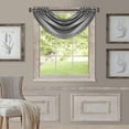 thumbnail image 1 of Erlene Home Fashions Versailles 52 Width x 36 Length Inch Blackout Waterfall Window Single Curtain Valance, Gray, 1 of 2