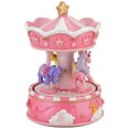 thumbnail image 4 of Northlight Children's Sleepy Time Animated Musical Carousel - 6.5" - Piink, 4 of 6