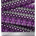 thumbnail image 2 of Soimoi Blue Moss Georgette Fabric Seamless Damask Fabric Prints By Yard 42 Inch Wide, 2 of 4