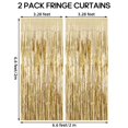 thumbnail image 4 of Cortinas con flecos TOTAFAM, paquete de 2 unidades, color champán, 1 x 2 m, para fiestas, 4 of 5