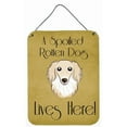 thumbnail image 2 of Caroline's Treasures BB1460DS812 Longhair Creme Dachshund Spoiled Dog Lives Here Wall or Door Hanging Prints , 8x12,, 2 of 2