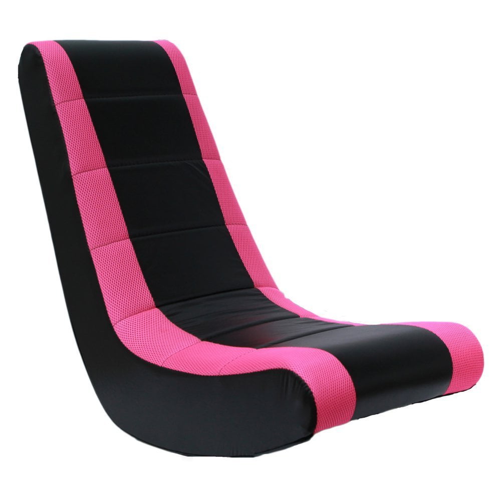 991600 Clic Video Rocker Black Neon Pink Mesh Racing Stripe 991600 Clic Video Rocker Black Neon Pink Mesh Racing Stripe Perfect For Floor Activities Playing Watching Tv Reading Relaxing Or