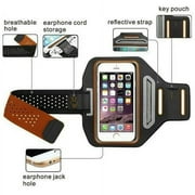 Water Resistant Cell Phone Armband Case Running Holder for iPhone Pro Max Plus (15/14/13/12/11/X/XS/XR/SE) Galaxy S Ultra Plus Note (S24/S23/S22/S21/20/10/9) Adjustable Strap & Key Pocket - Orange
