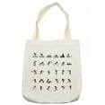 thumbnail image 1 of Olympics Tote Bag, Summer Sport Pattern of Boating Boxing Swimming Weightlifting Shooting, Cloth Linen Reusable Bag for Shopping Books Beach and More, 16.5" X 14", Cream, by Ambesonne, 1 of 2