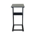 thumbnail image 2 of Casual Contemporary Living Solid Acacia C Table with Storage Tray- Black, 2 of 7