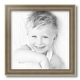 thumbnail image 2 of ArtToFrames 14" x 14" Aged White Gold Picture Frame, 14x14 inch Silver Wood Poster Frame (WOM-2036), 2 Pack, 2 of 7