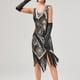 thumbnail image 3 of WILLBEST Vestidos Largos Casuales para Mujer, Vestido Vintage Sexy sin Mangas para Mujer, Vestido de Fiesta de Noche de 2025 con Lentejuelas y Cuentas y Cuello En V y Borlas Grande​​, 3 of 3