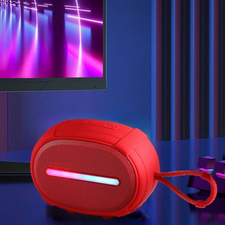 xjwjuw Portable Bluetooth Speaker Wireless with Deep Bass and Long Battery Life Stereo Sound with Bluetooth 5.0 and USB Card Play Outdoor Subwoofer for Travel Camping Hiking Sports