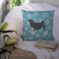 thumbnail image 3 of Winter Snowflake Dog Profile Art Fabric Decorative Pillow, 3 of 4