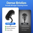thumbnail image 2 of Hamitor Toilet Brush and Holder Set: 304 Stainless Steel Rustproof Toilet Scrubber with Under Rim Deep Cleaning Curved Bristle - Bathroom Cleaner Brush fo, 2 of 7