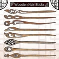 thumbnail image 4 of 8 Pieces Wooden Hair Sticks Japanese Hair Chopstick, 4 of 5