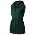 thumbnail image 3 of Made by Olivia Women's Hooded Adjustable Drawstring Utility Pocket Anorak Jacket Vest, 3 of 5